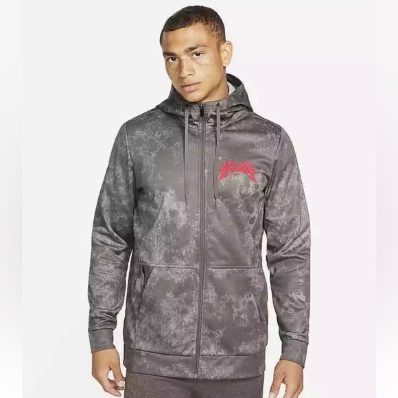 Nike Men’s Black Therma-Fit Story Pack Full Zip Training Hoodie Cave Stone XXL - Picture 10 of 16